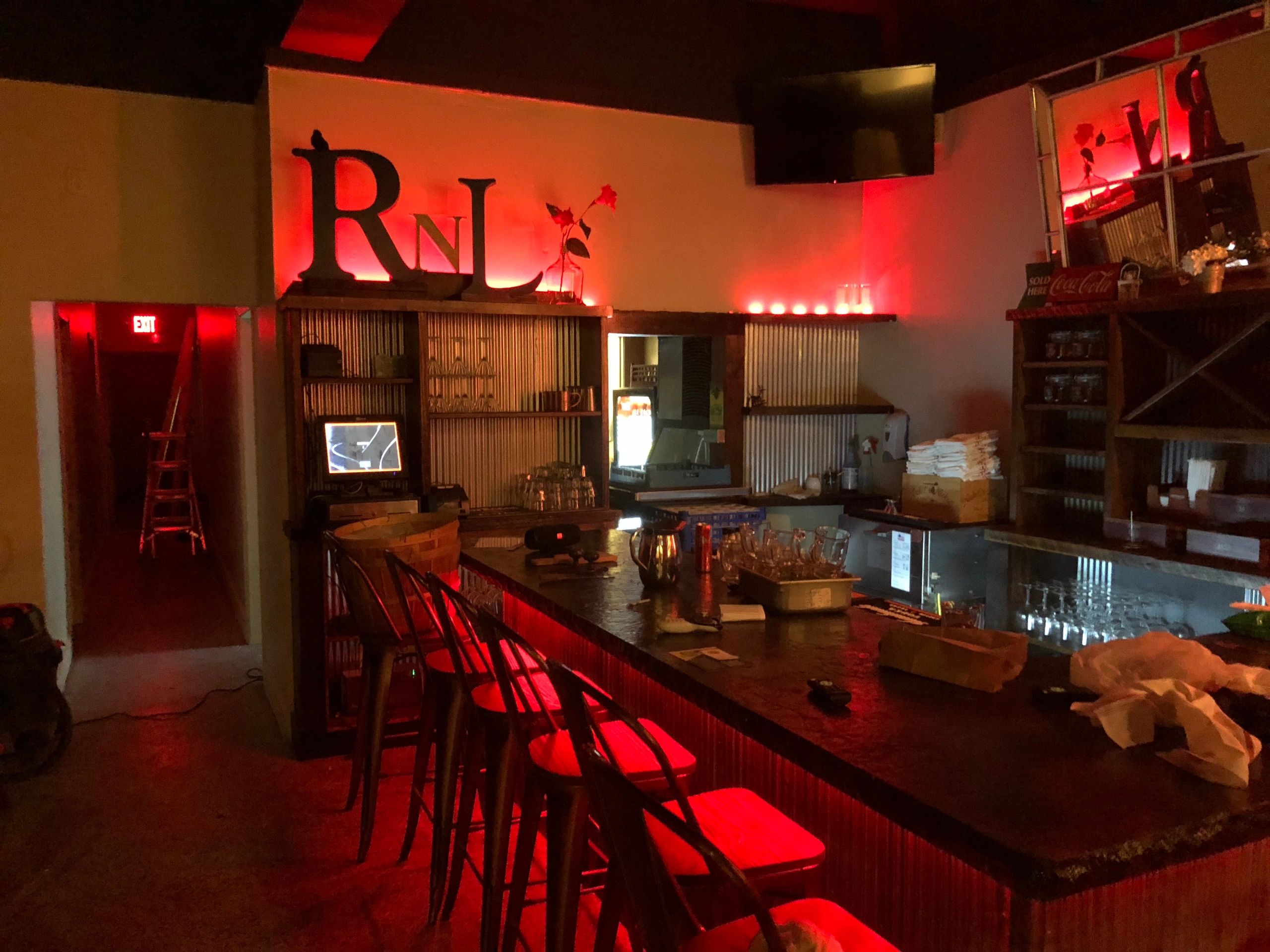 Bar and interior at Raven And Lily